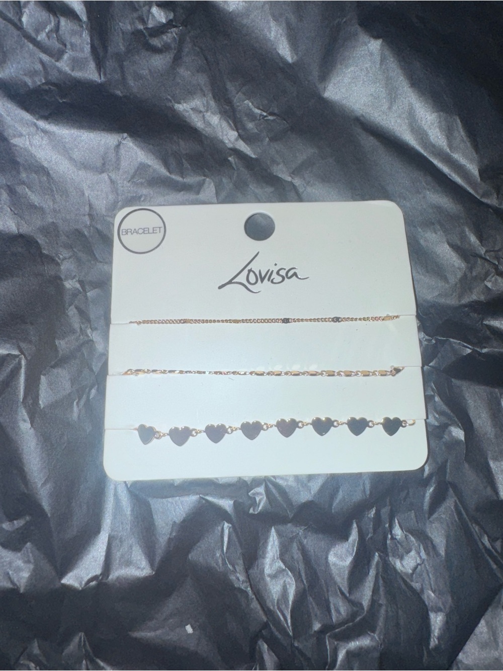 Lovisa Gold-Tone Layered Heart Bracelet Set - Gold